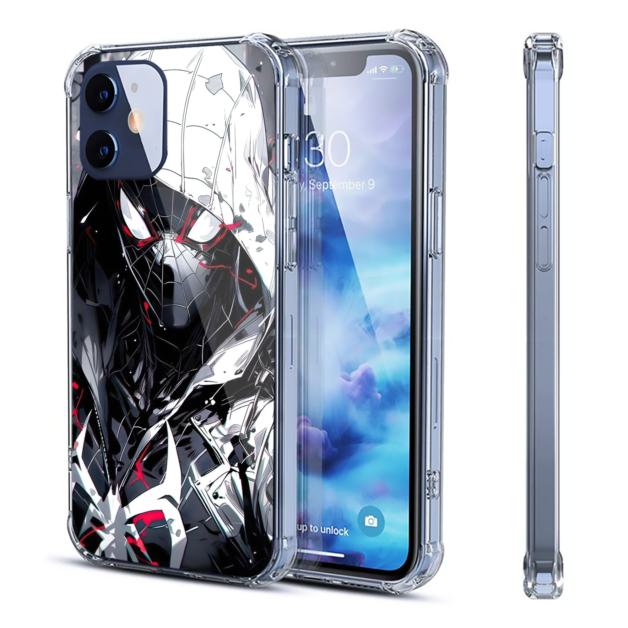 （画像用） Spider Man スパイダーマン 【iPhone 12シリーズ対応】透明スマホケース（クリアソフトケース）